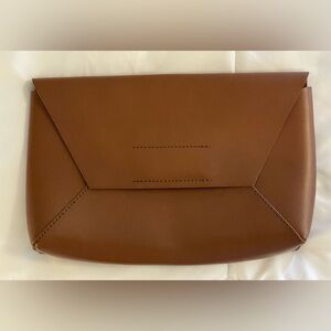 Brown Leather Clutch